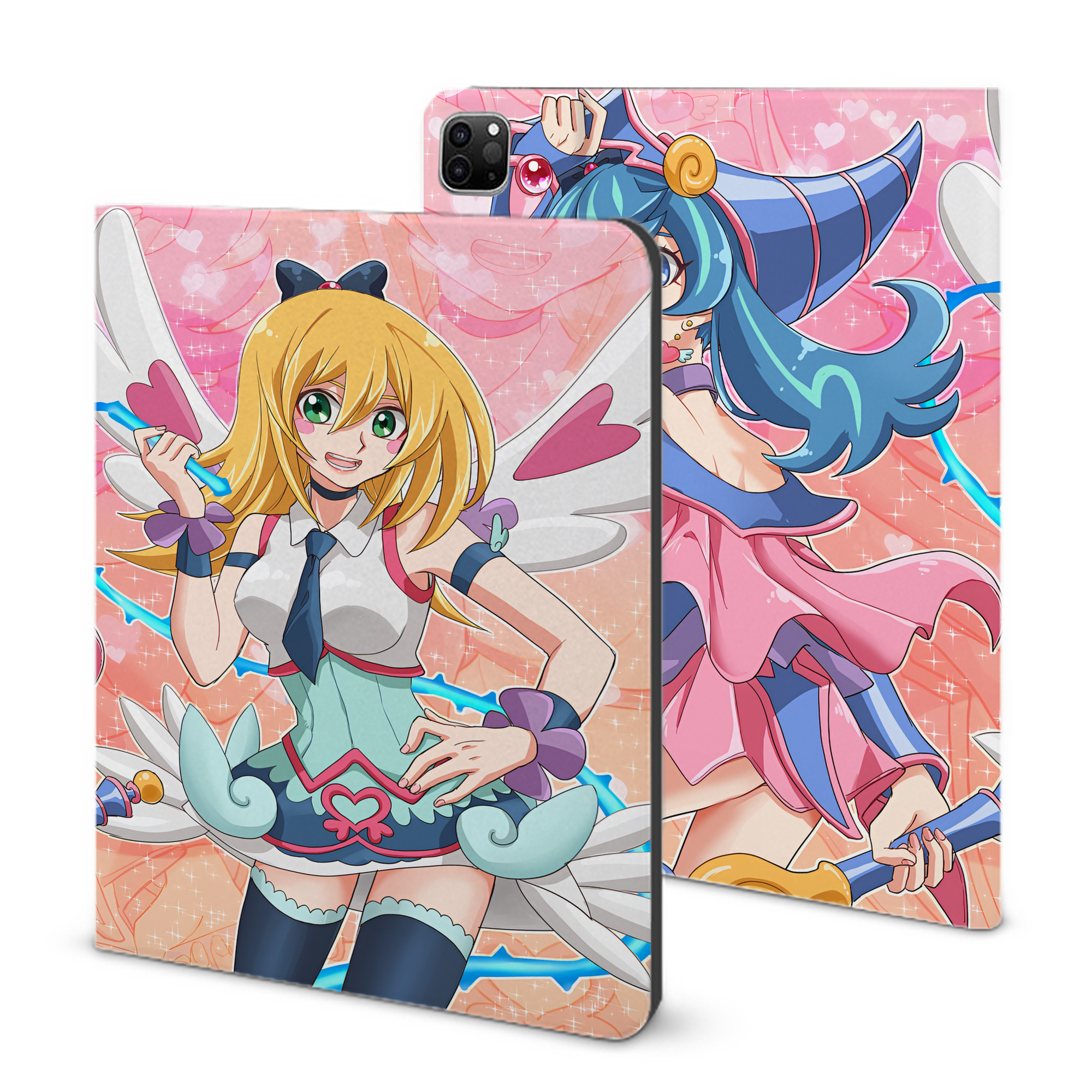 （画像用） 遊☆戯☆王 Yu-Gi-Oh! IPad ケース ブック型 PUレザー TPU 耐衝撃 軽量 薄型 ペン収納なし 全面保護 IPad 各モデル対応